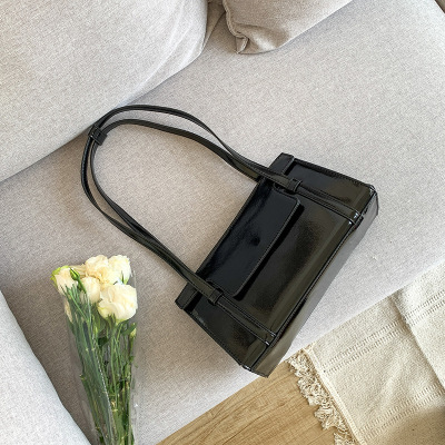 High-end color contrast stitching bag s15