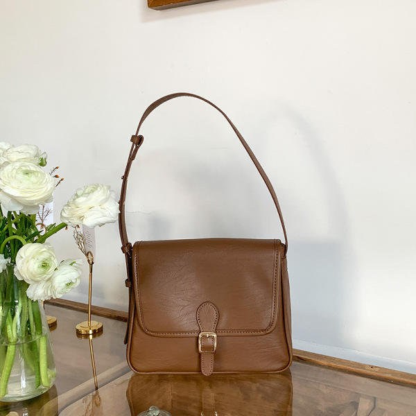 PU soft leather flap bag s23