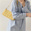 Yellow Plaid Canvas Bag s37