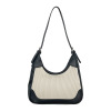 Stitching PU color contrast bag s54