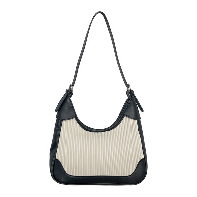 Stitching PU color contrast bag s54