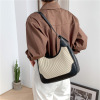 Stitching PU color contrast bag s54